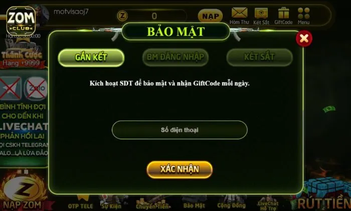 Giấy phép hoạt động kinh doanh hợp pháp của Zomclub